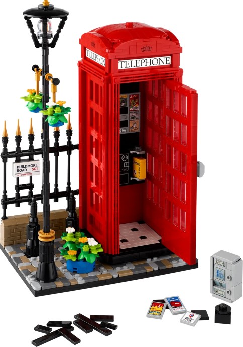 Red London Telephone Box LEGO Set 21347